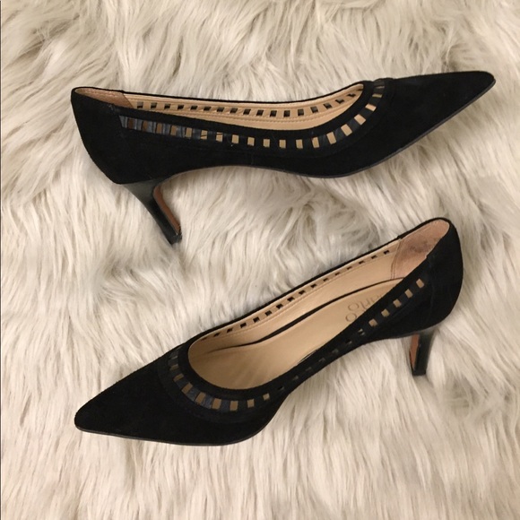 NEW never worn Franco Sarto black suede heels - Picture 3 of 6
